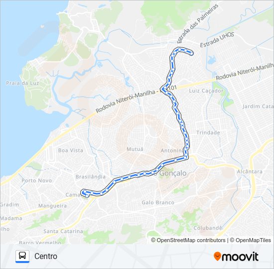 38 bus Line Map