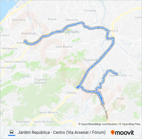 43 Bus Line Map
