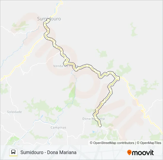 SUMIDOURO - DONA MARIANA Bus Line Map