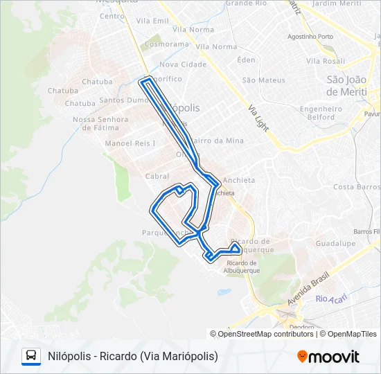 547 Bus Line Map