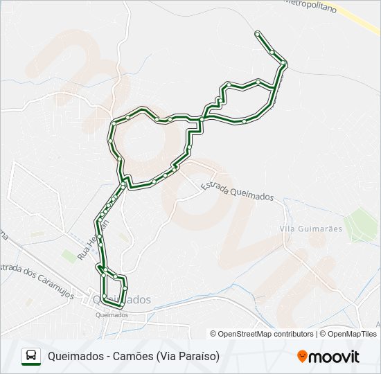 Mapa da linha 001 de ônibus