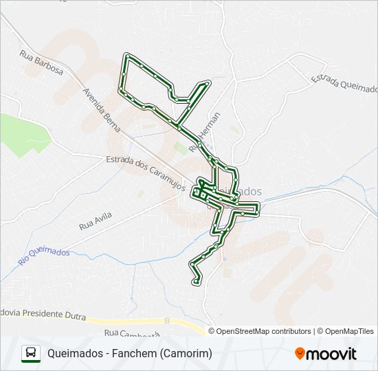 Mapa da linha 007 de ônibus