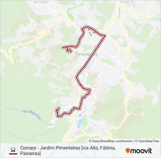13E Bus Line Map