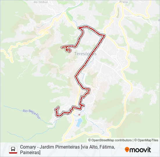 13E Bus Line Map