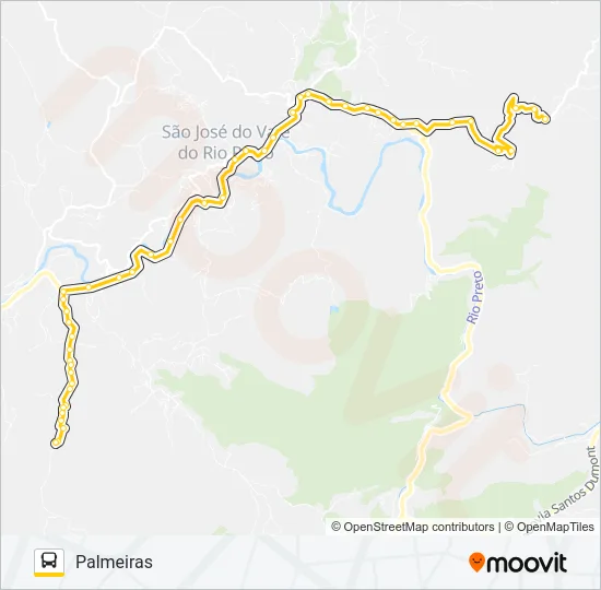 PALMEIRAS - CAPELA Bus Line Map