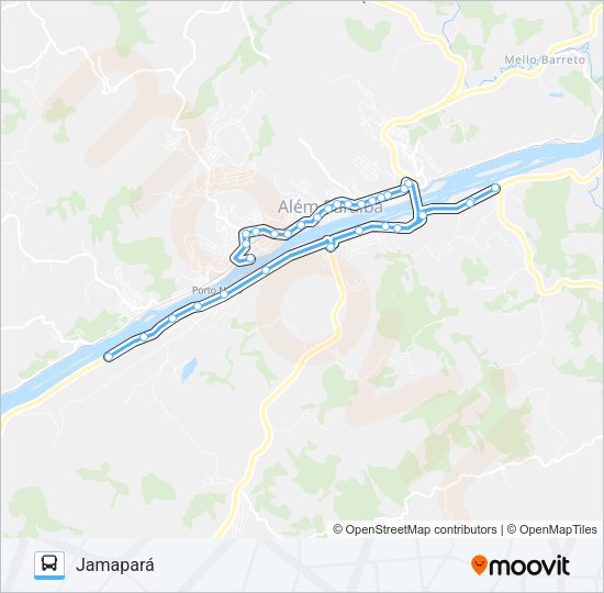 Mapa da linha 204 de ônibus