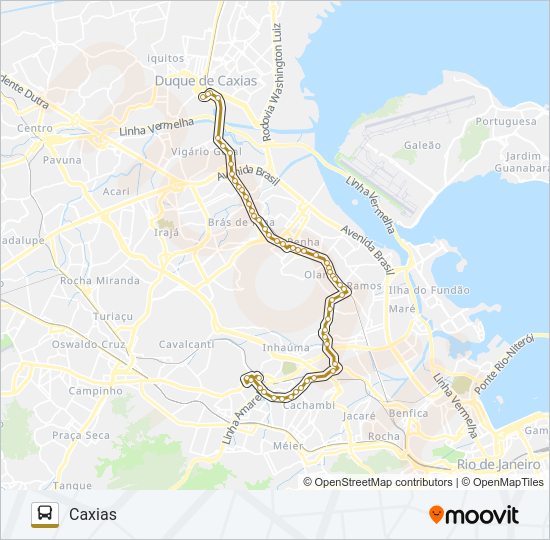 Mapa da linha 485L de ônibus