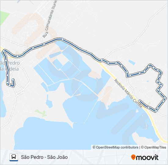 Mapa da linha 508 de ônibus