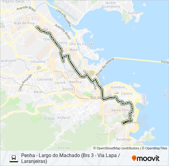 Mapa de 497 de autobús