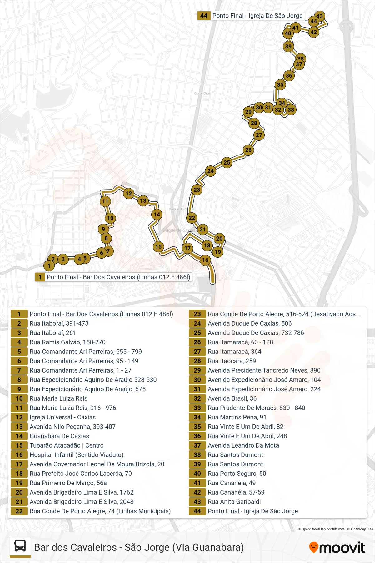L012 bus Line (Igreja De São Jorge) route and stops on a map