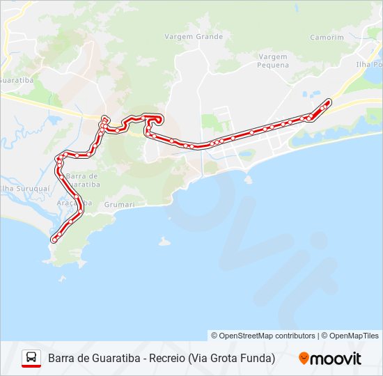 Mapa da linha 899SV de ônibus