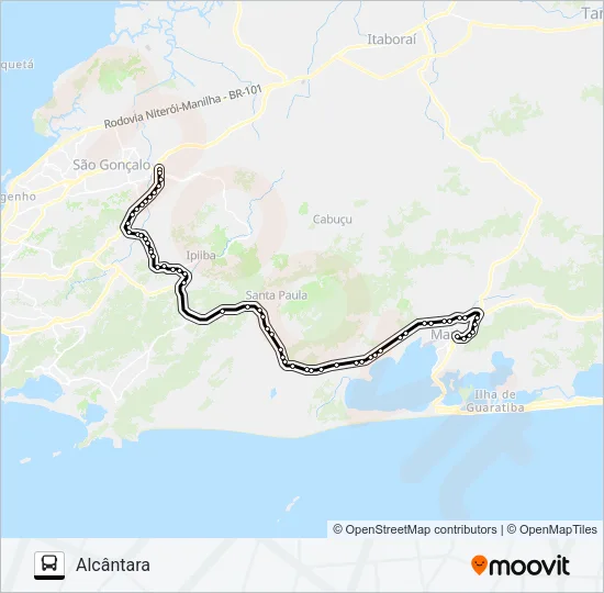 500R Bus Line Map