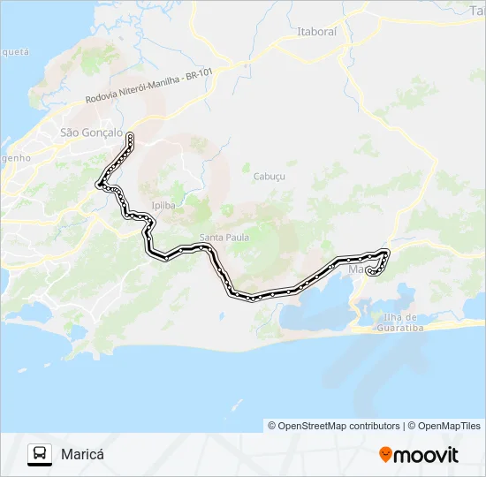 500R Bus Line Map