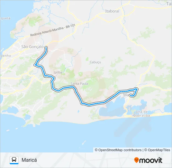 500R Bus Line Map