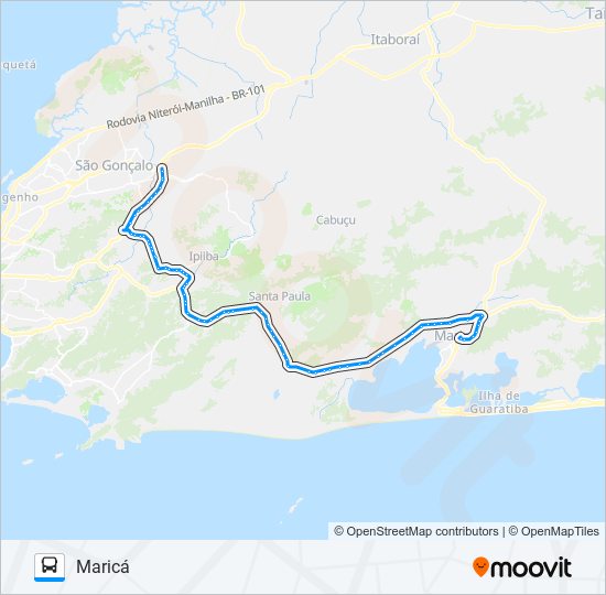 Mapa de 500R de autobús