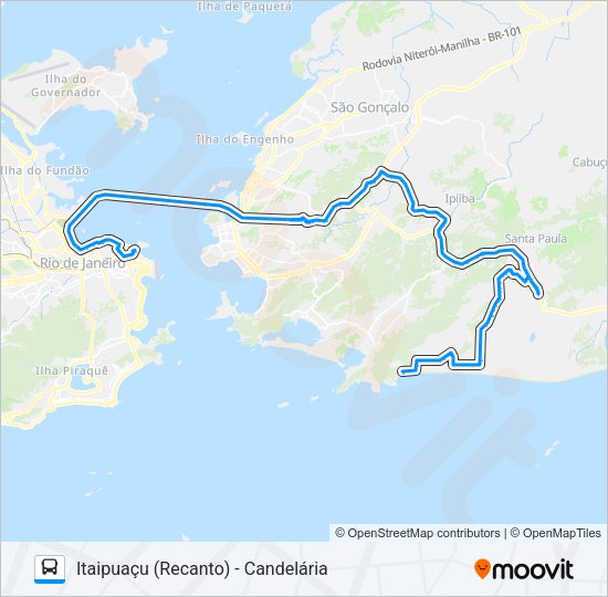 Mapa da linha 12146D (EXECUTIVO) de ônibus