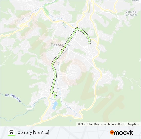 Mapa da linha 03E de ônibus