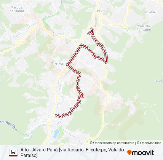 21A bus Line Map