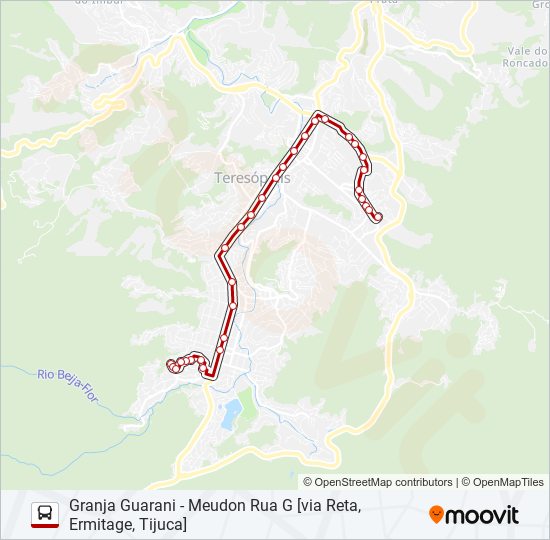 Mapa da linha 18B de ônibus