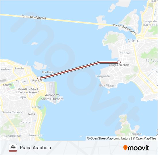 PRAÇA ARARIBÓIA - PRAÇA XV ferry Line Map