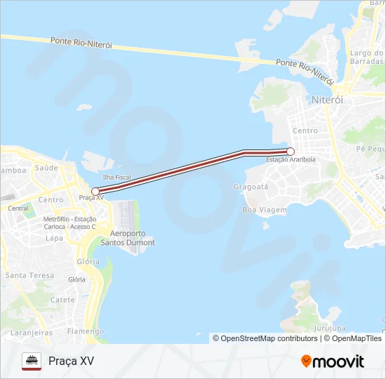 PRAÇA ARARIBÓIA - PRAÇA XV Ferry Line Map