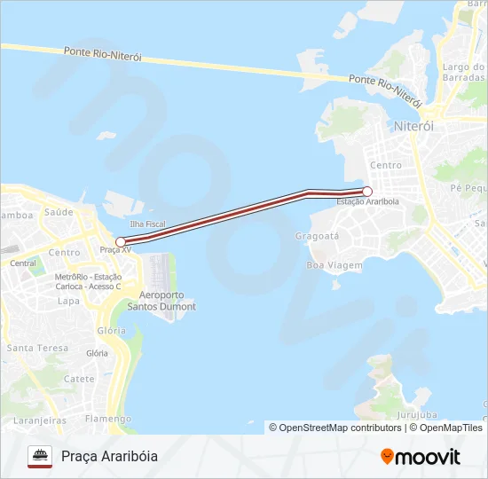 PRAÇA ARARIBÓIA - PRAÇA XV Ferry Line Map