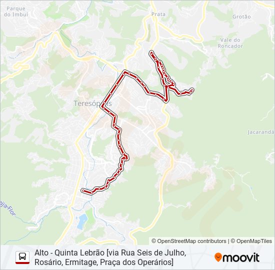 19A bus Line Map