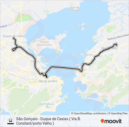 Mapa da linha 1931D de ônibus