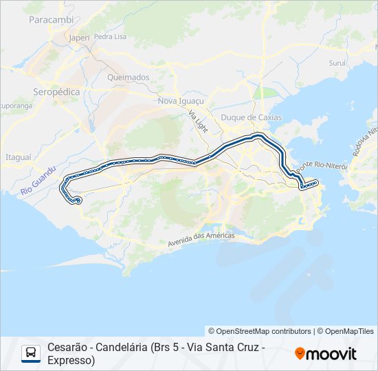 Mapa da linha 388SR de ônibus