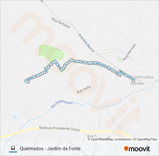 Mapa da linha 02 de ônibus
