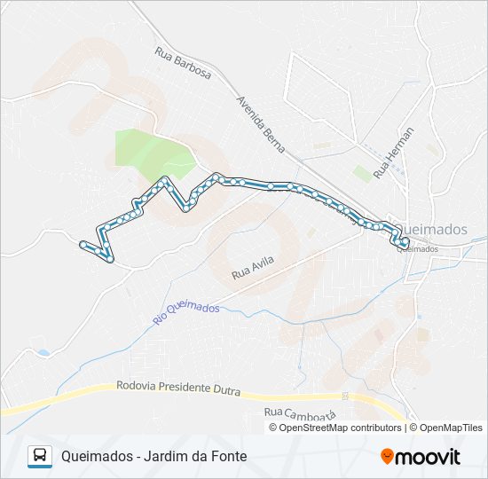 Mapa da linha 02 de ônibus