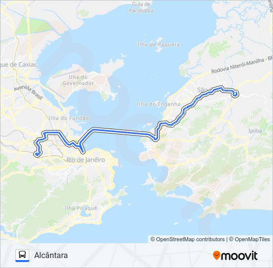 Mapa da linha 2533D (EXECUTIVO) de ônibus