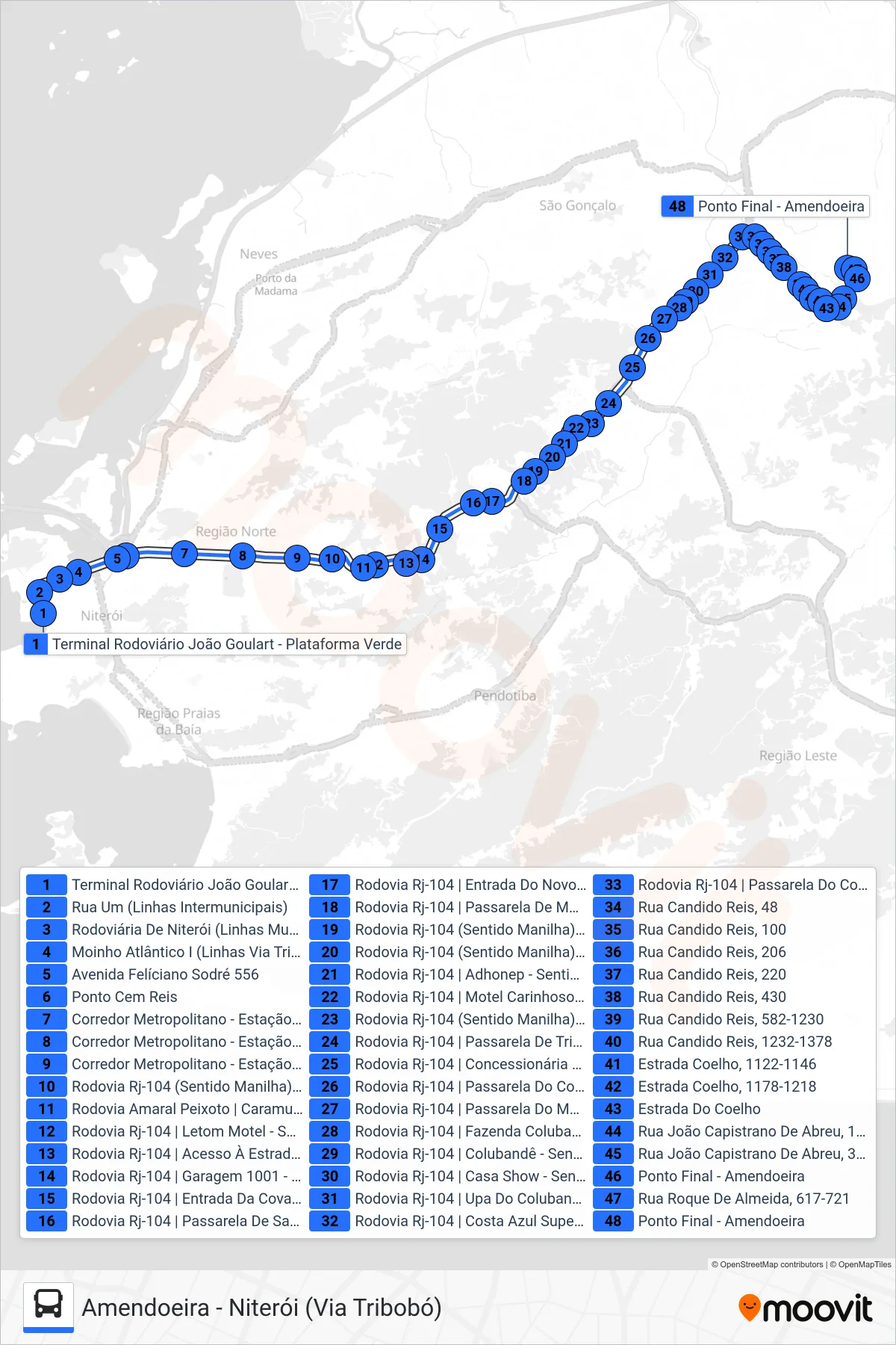 590M bus Line (Amendoeira) route and stops on a map