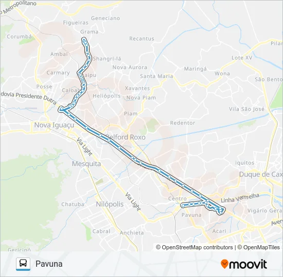 708I Bus Line Map
