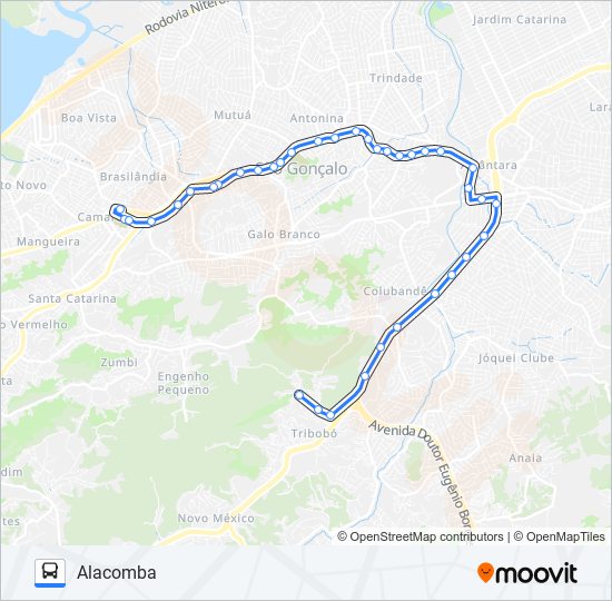 Mapa de 57 de autobús