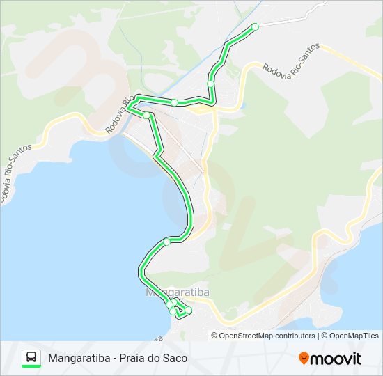 Mapa da linha MANGARATIBA - PRAIA DO SACO de ônibus
