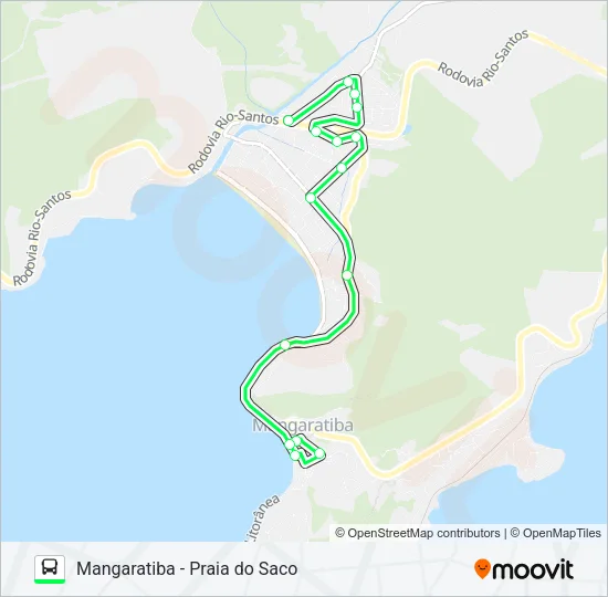 MANGARATIBA - PRAIA DO SACO Bus Line Map