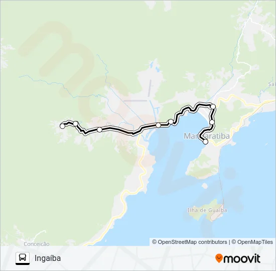 MANGARATIBA - INGAÍBA Bus Line Map