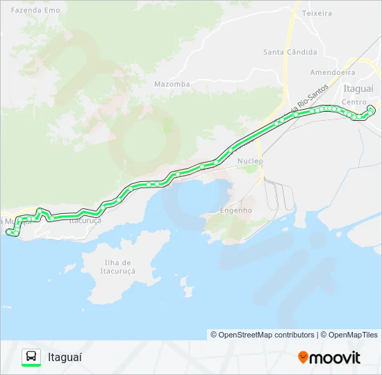 V124 Bus Line Map
