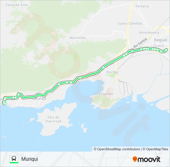 V124 Bus Line Map