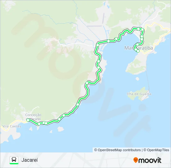 MANGARATIBA - JACAREÍ Bus Line Map