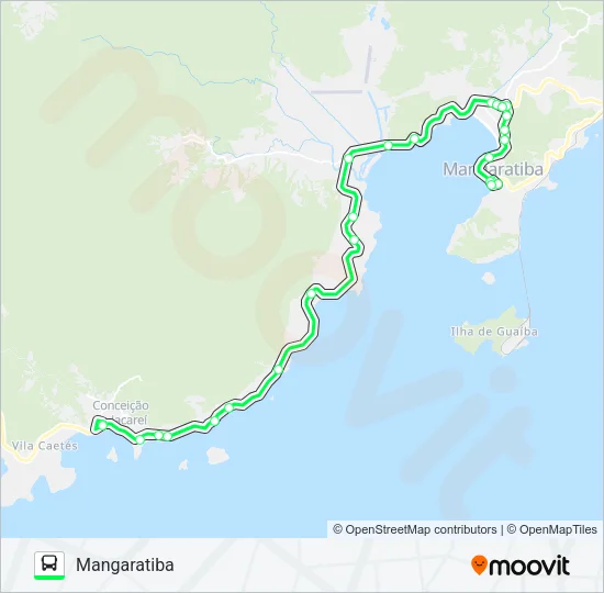 MANGARATIBA - JACAREÍ Bus Line Map