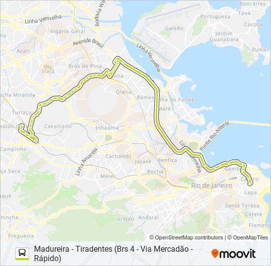 Mapa da linha 355SR de ônibus