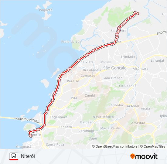 Mapa de 400BR de autobús