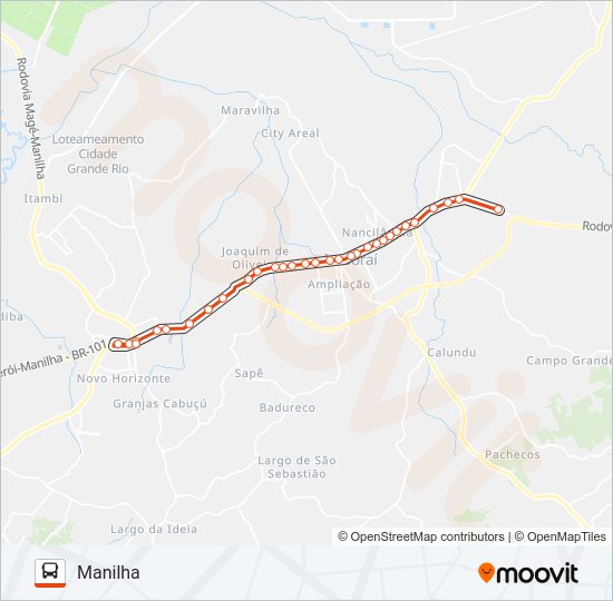Mapa da linha 03 de ônibus