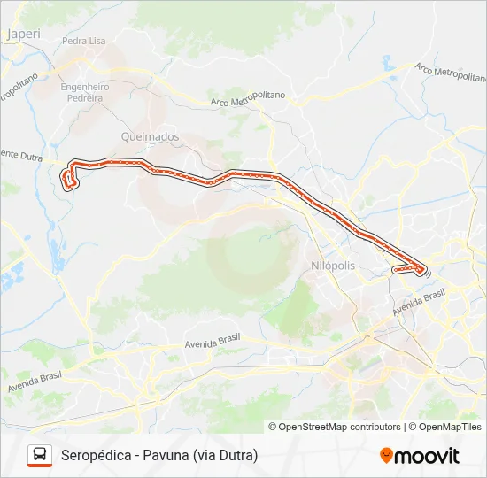 412I Bus Line Map