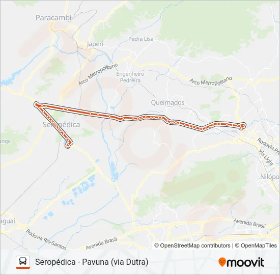 412I Bus Line Map