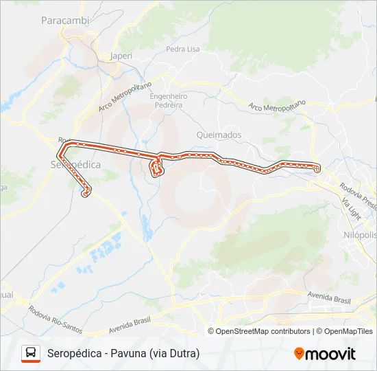 412I Bus Line Map