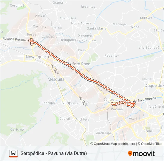 412I Bus Line Map