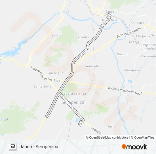 114I Bus Line Map